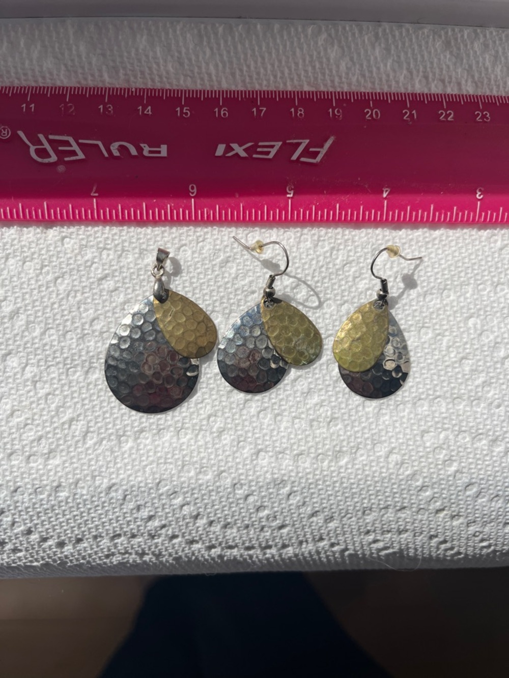Fishing lure pendant and earrings